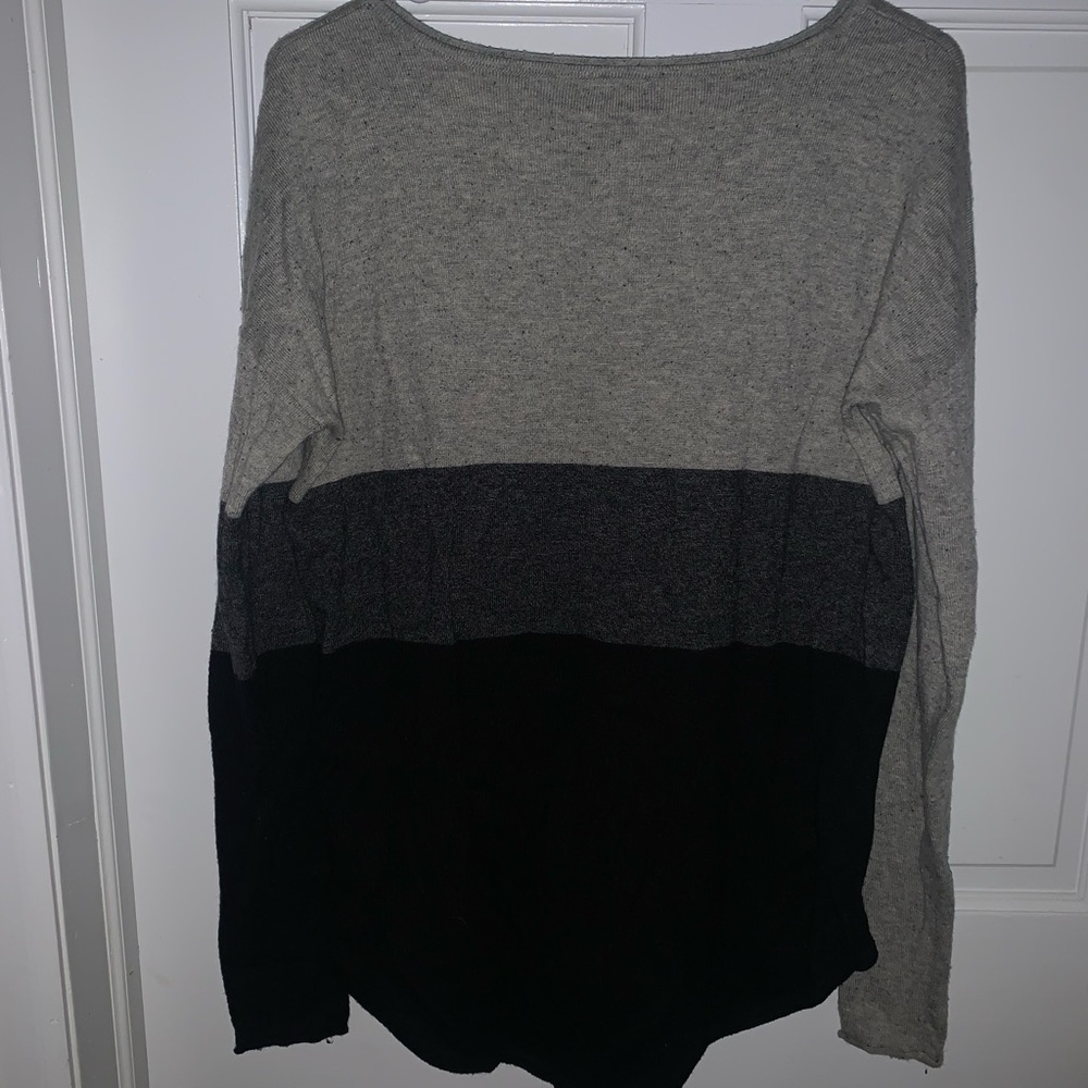 SOLD Gray black smartwool sweater pullover cold warm winter snow medium m women - Picture 2 of 6